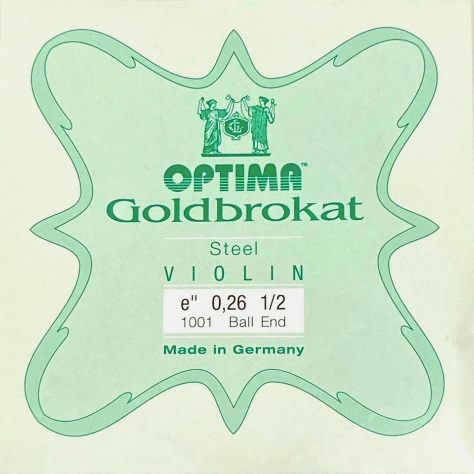 ヴァイオリン弦ゴールドブロカット・Ｅ線（1/2サイズ用0.26）