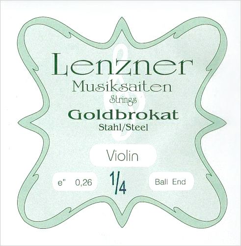 ヴァイオリン弦ゴールドブロカット・Ｅ線（1/4サイズ用0.26）