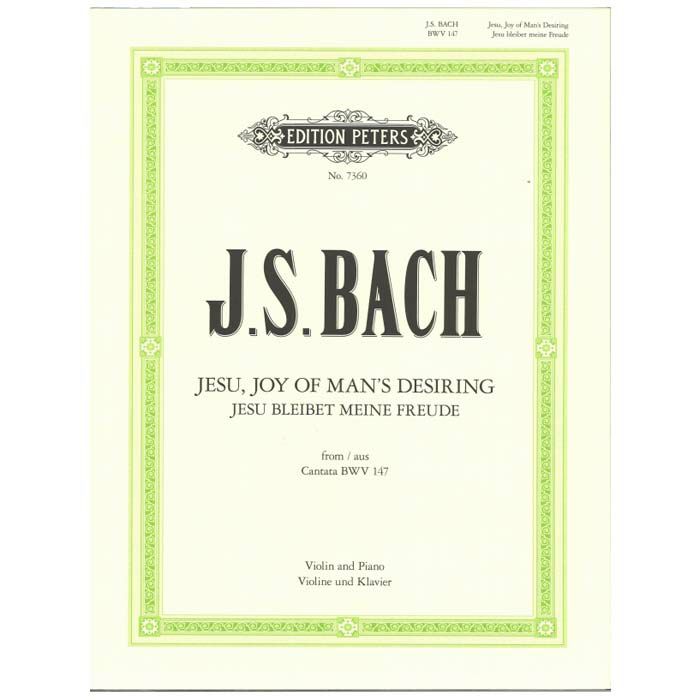 【ヴァイオリン楽譜】主よ、人の望みの喜びよ：カンタータ147番よりjesu Joy Of Mans Desiring From Cantata Bwv 147 宮地楽器 ららぽーと 4315