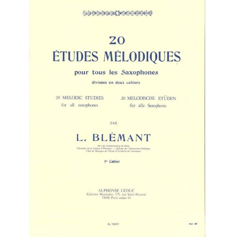 20の旋律的練習曲、第１巻