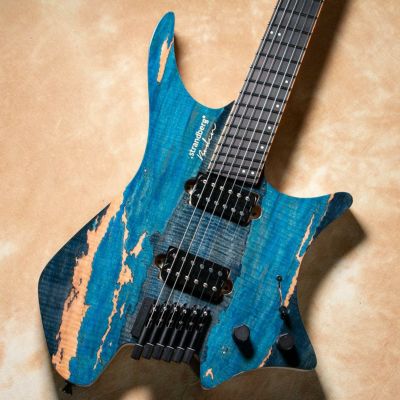 strandberg エレキギター クォーター・フレイム・メイプル Boden J Artisan 6 Maple Burl Maple Dark Red Burst