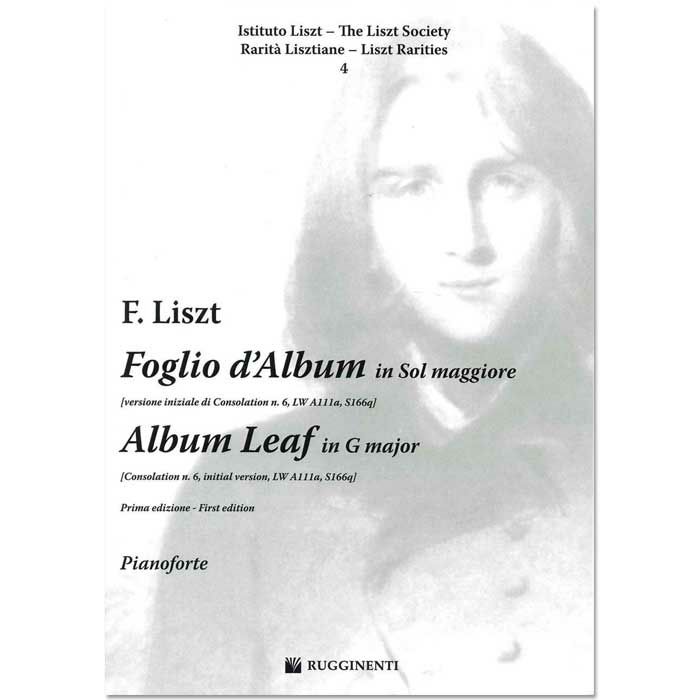 【ピアノ楽譜】アルバム・リーフ_ト長調：コンソレーション第６曲の初期稿