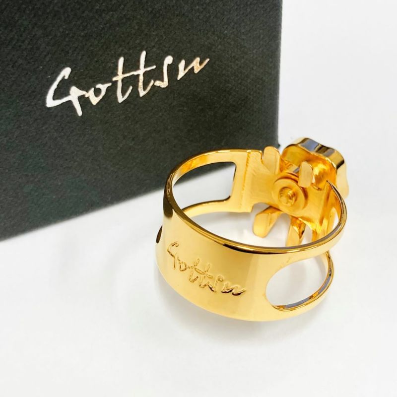 gottsu sigature リガチャー バリトン サックス ハードラバー Gottsu ゴッツ シグネチャーリガチャー ビンテージブラス製